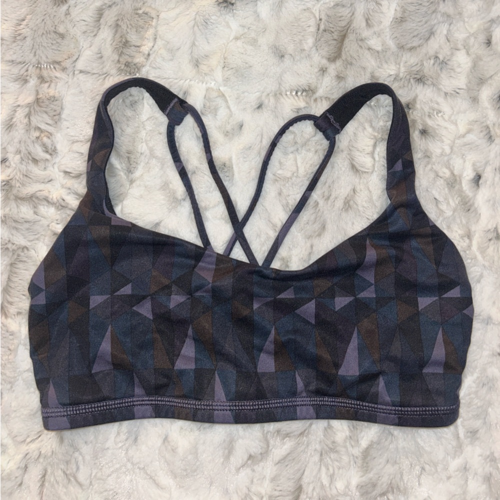 lululemon athletica Geometric Sports Bra - Black and Gray